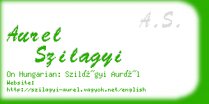 aurel szilagyi business card